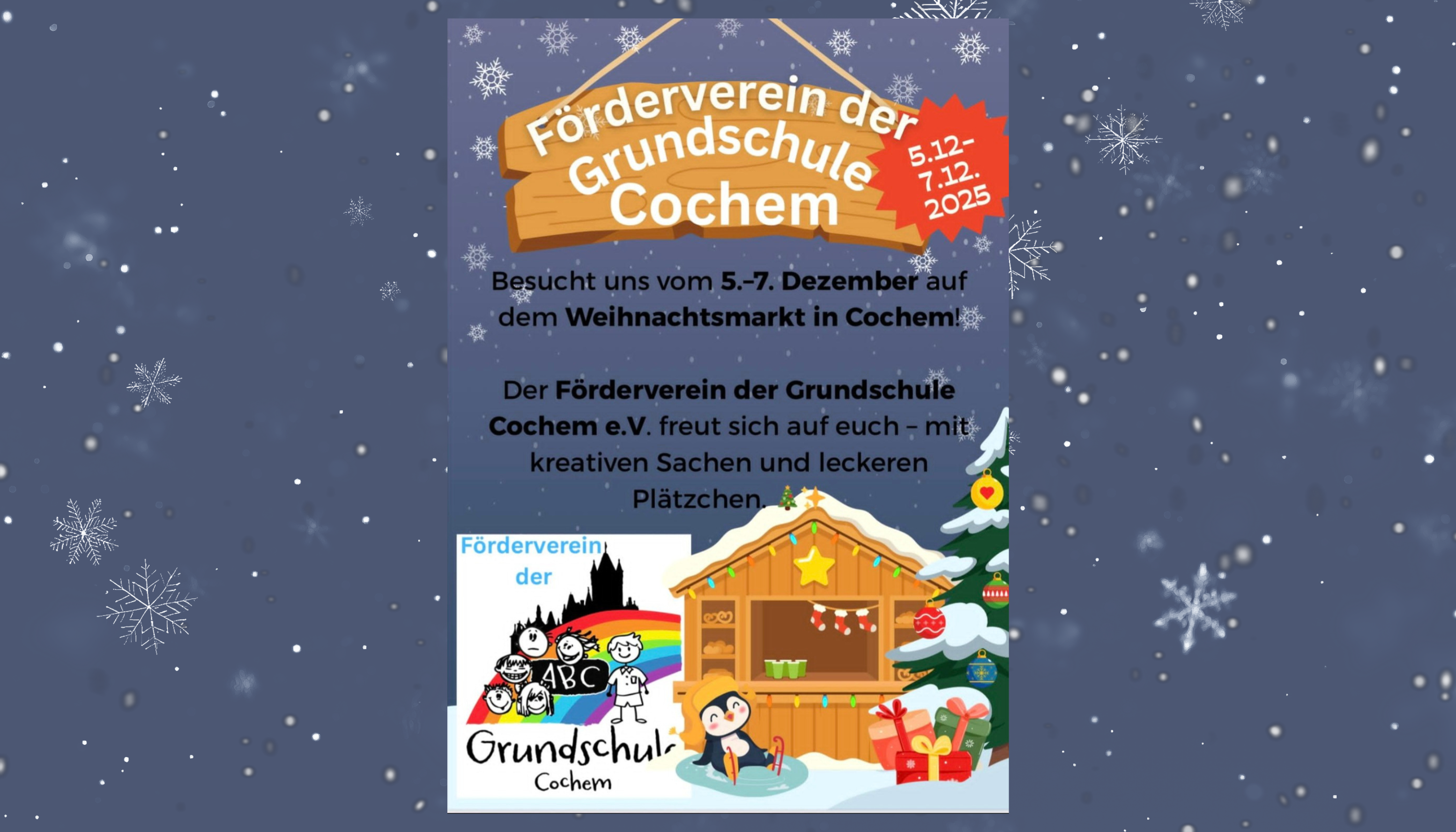 Plakat für den Weihnachtsmarkt