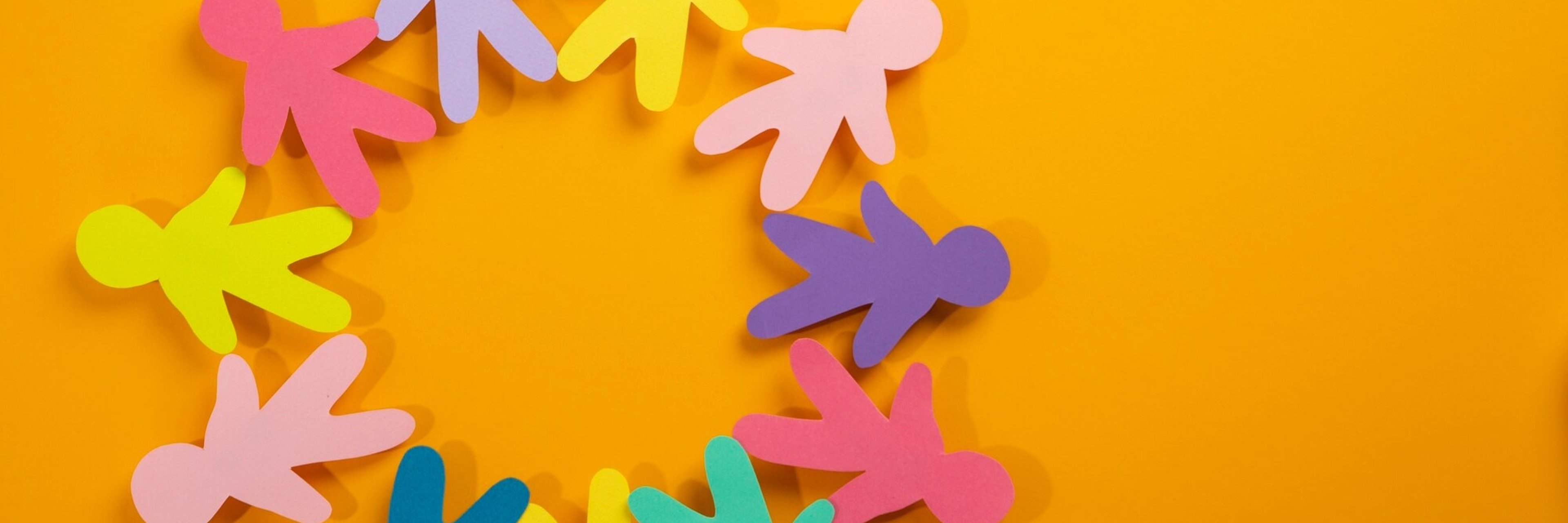 gebastelter Menschenkreis