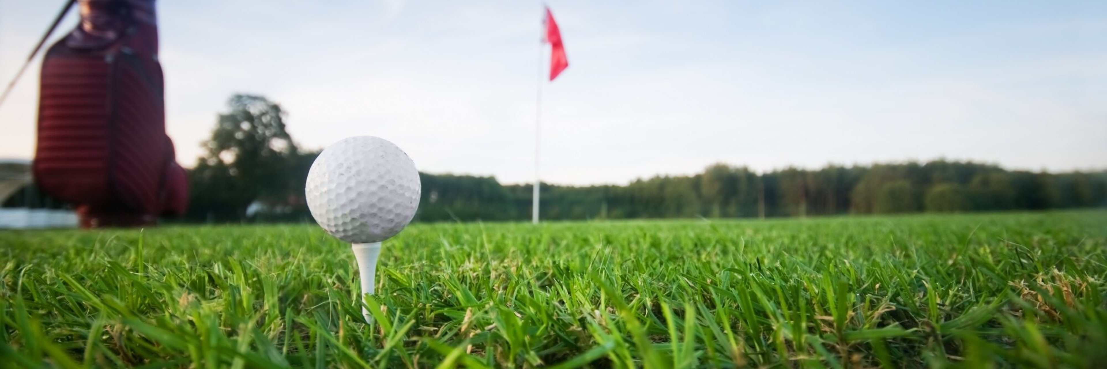 Golf Golfball auf der Wiese