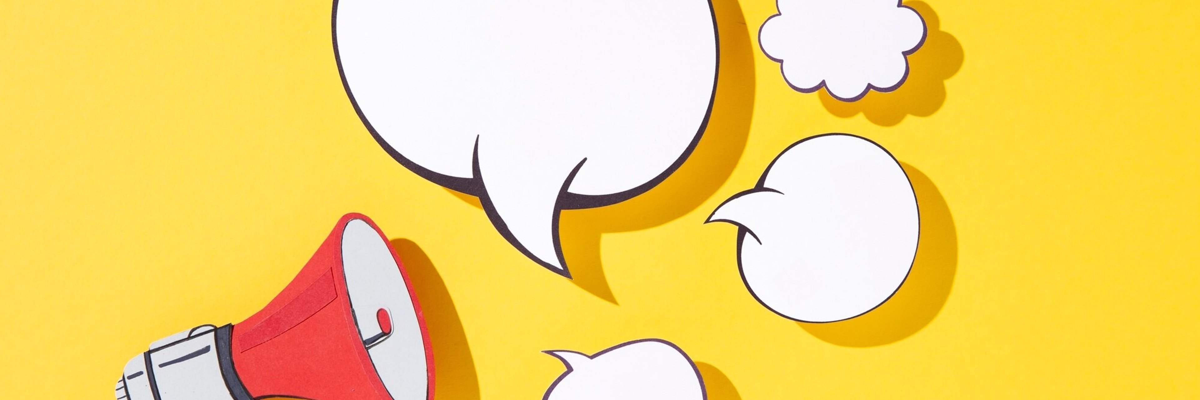 Nachrichten Sprechblase, Megafon