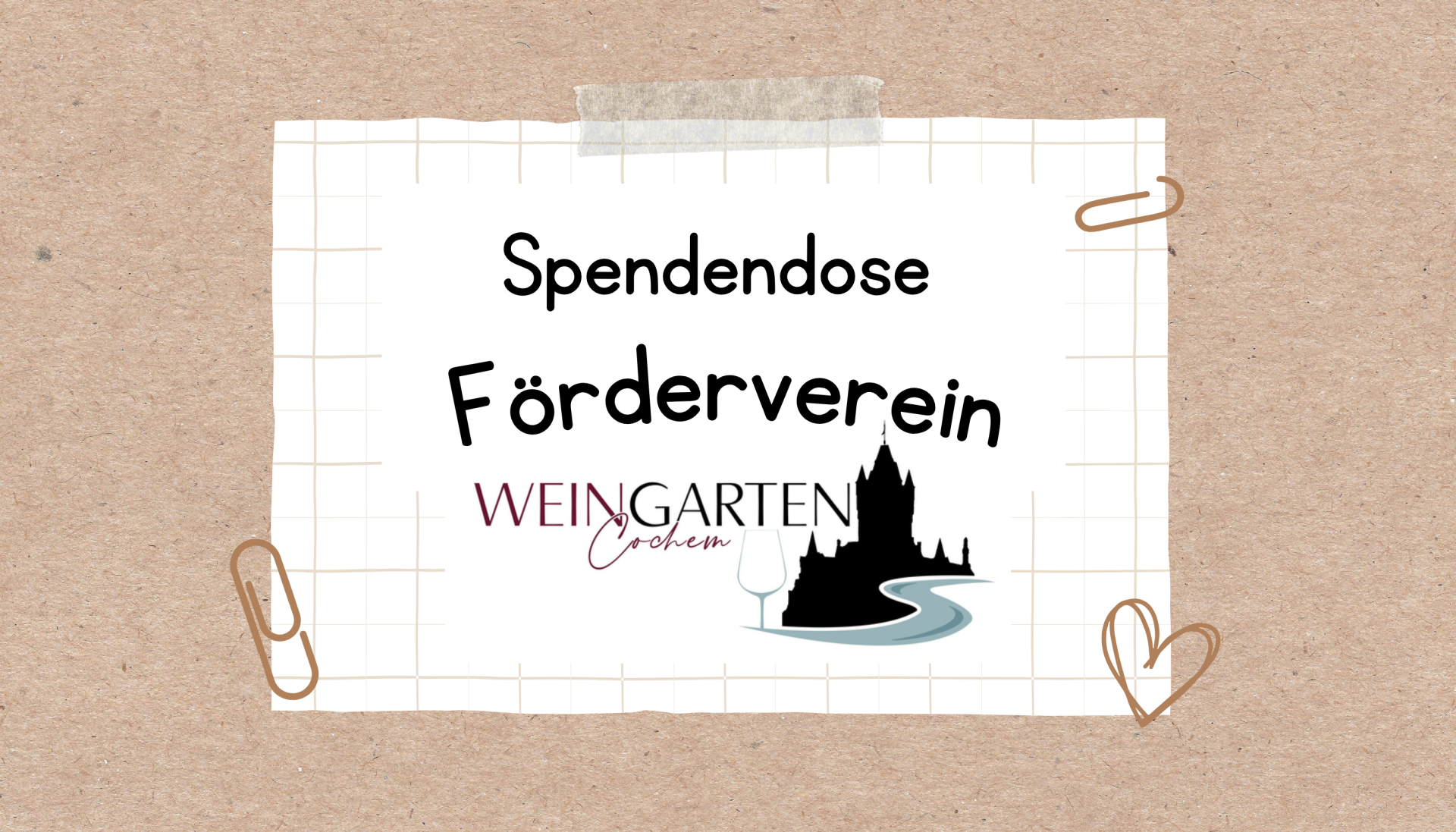 Werbung Spendendose Weingarten 