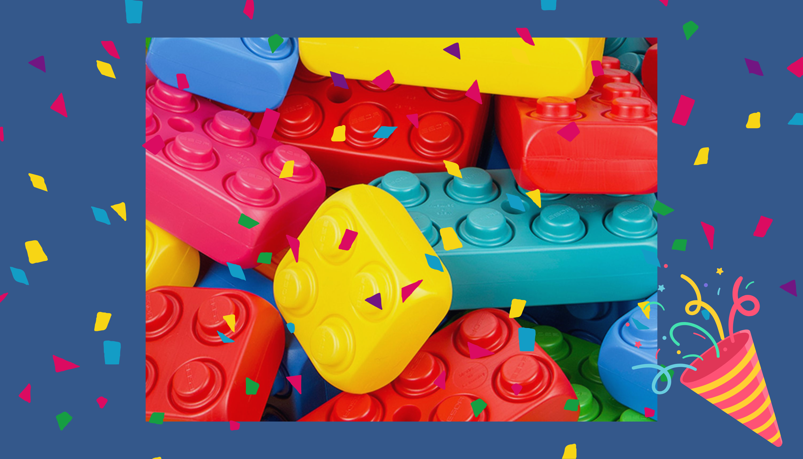 Poster Stapelsteine - Konfetti